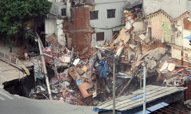 Collapsed building in Guangzhou